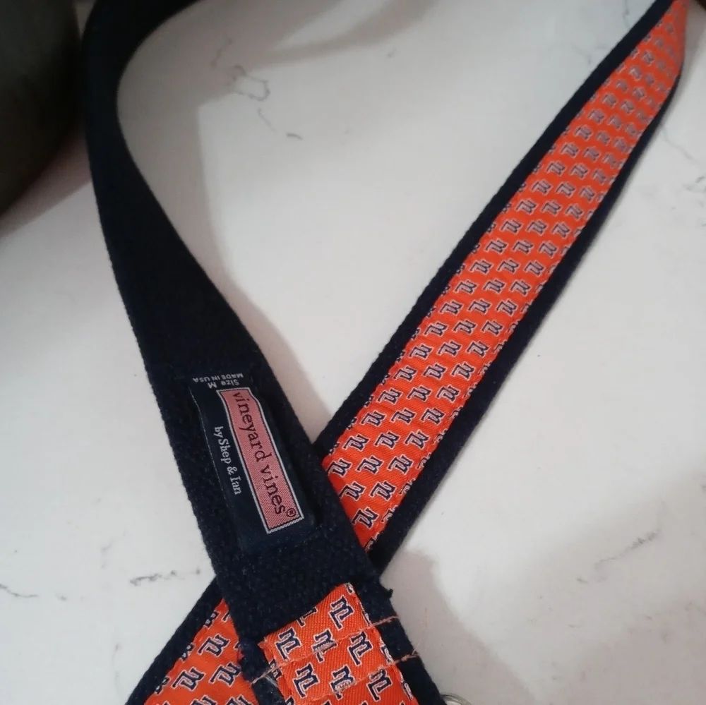 Vineyard Vines Mountain Lakes Educational Foundation 100% Cotton Canvas Belt